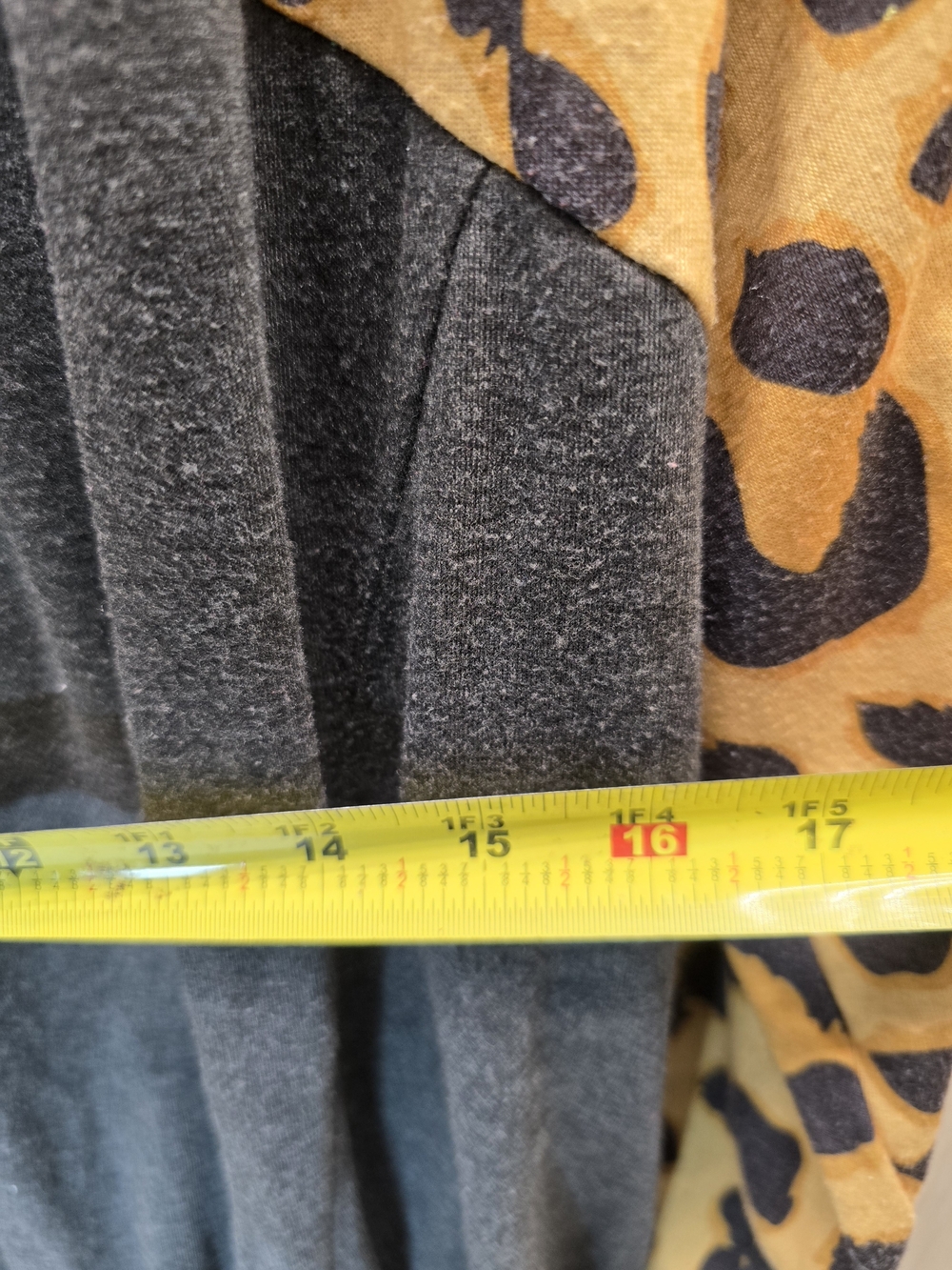Simply Southern mixed leopard print and charcoal long sleeve top - Picture 6 of 6